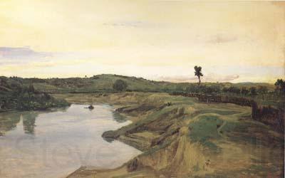 Jean Baptiste Camille  Corot La promenade du Poussin (mk01) Spain oil painting art